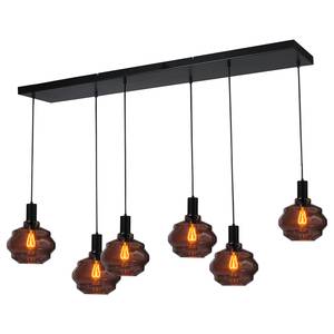 Hanglamp Porto XIII transparant glas/staal - 6 lichtbronnen