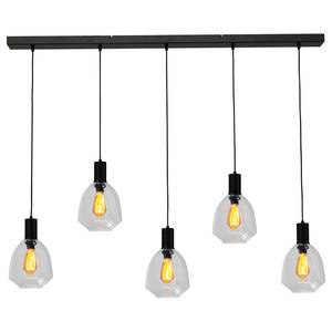 Hanglamp Porto XXI transparant glas/staal - 5 lichtbronnen