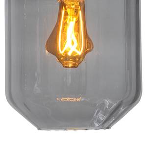 Suspension Porto XXVI Verre transparent / Acier - 3 ampoules