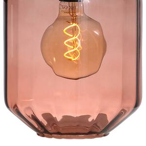 Suspension Porto XXXVI Verre transparent / Acier - 5 ampoules