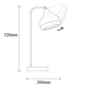 Tischleuchte Yildo Glas / Eisen - 1-flammig