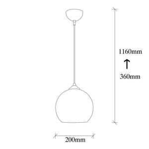 Pendelleuchte Camini I Klarglas / Aluminium - 1-flammig