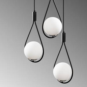 Hanglamp Mudoni I rookglas/ijzer - 3 lichtbronnen