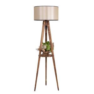 Staande lamp Tripod II textielmix/deels massief hout - 1 lichtbron