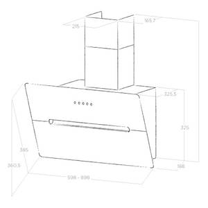 Küchenzeile Concept I Weiß / Beton Dekor - Ausrichtung links - Beko