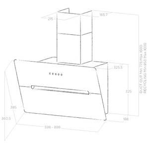 Küchenzeile Concept I Weiß / Beton Dekor - Ausrichtung links - Beko