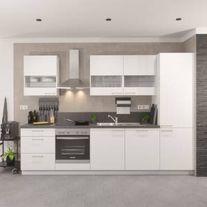 Küchenzeile Concept II Weiß / Beton Dekor - Ausrichtung rechts - Laurus