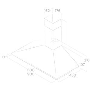 Küchenzeile Concept II Beton Dunkel Dekor - Ausrichtung links - Laurus