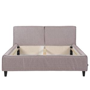 Gestoffeerd bed Vio Platweefsel Meave: Mauve - 140 x 200cm