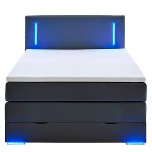 Boxspringbett Flashlight II Schwarz - 140 x 200cm - Mit Stauraum