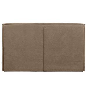 Gestoffeerd bed Homely Platweefsel Nona: Taupe - 180 x 200cm