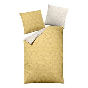 Parure de lit en flanelle Talisman II Flanelle - Jaune / Beige - 135 x 200 cm + oreiller 80 x 80 cm