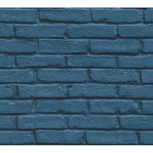 Papier peint en intissé Voyage Bleu - 0,53 m x 10,05 m - Bleu