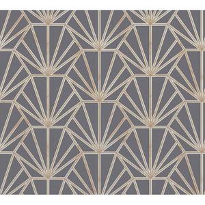 Vliestapete Art Deco Grau - 0,53m x 10,05m - Grau