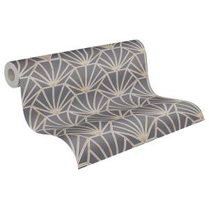 Vliestapete Art Deco Grau - 0,53m x 10,05m - Grau