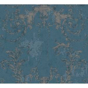 Papier peint en intissé Vintage Barock Bleu - 0,53 m x 10,05 m - Bleu