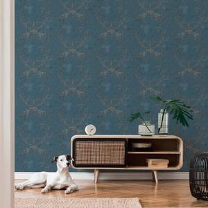 Papier peint en intissé Vintage Barock Bleu - 0,53 m x 10,05 m - Bleu