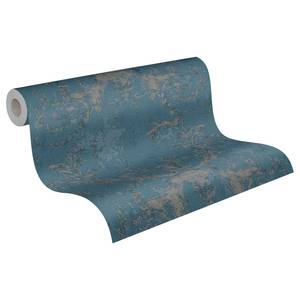 Vliestapete Vintage Barock Blau - 0,53m x 10,05m - Blau