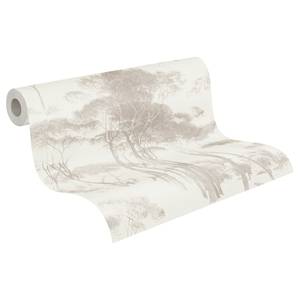 Papier peint en intissé Forêt Vintage Blanc - 0,53 m x 10,05 m - Blanc / Beige