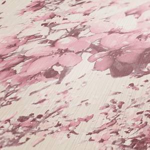 Papier peint en intissé Floral Feuilles Rose - 0,53 m x 10,05 m - Rose foncé