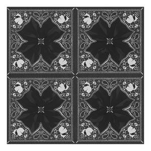 Vliesbehang Kaleidoscope Paisley zwart - 0,53m x 10,05m - Zwart/wit