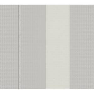 Papier peint en intissé Ribbon Blanc - 0,53 m x 10,05 m - Argenté