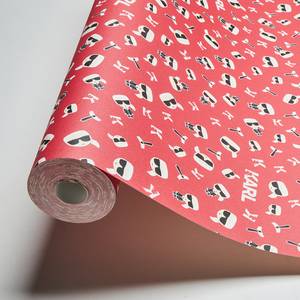 Papier peint en intissé Chenega Rouge - 0,53 m x 10,05 m - Rouge