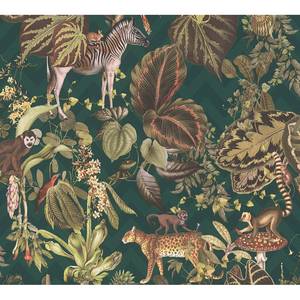 Vliesbehang Jungle Joy groen - 0,53 m x 10,05 m - Groen