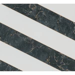 Vliesbehang Modern Marble zwart - 0,53m x 10,05m - Imitatie bruin marmer