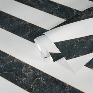 Fotomurale Modern Marble Nero - 0,53m x 10,05m - Effetto marmo marrone