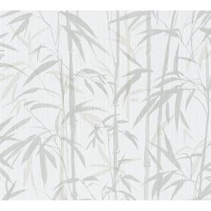 Papier peint en intissé Bamboo Beige - 0,53 m x 10,05 m - Beige
