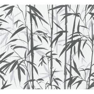 Vliestapete Bamboo Weiß - 0,53m x 10,05m - Weiß