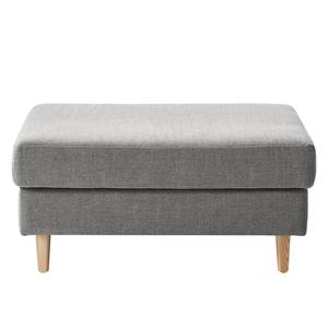 Gestoffeerde hocker COSO Classic Geweven stof Milan: Lichtgrijs - Breedte: 95 cm - Es