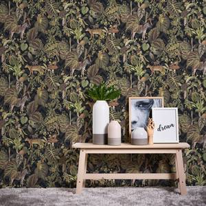 Vliesbehang Jungle Joy zwart - 0,53m x 10,05m - Zwart