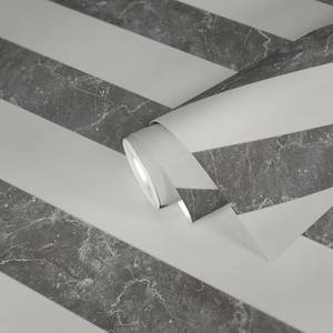Papier peint en intissé Modern Marble Gris - 0,53 m x 10,05 m - Marbre blanc