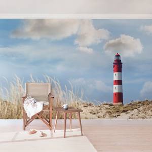 Fotomurale Faro e spiaggia II Tessuto non tessuto - Blu - 384 x 255 cm