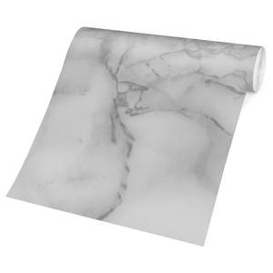 Vliestapete Marmor Vliespapier - Schwarz / Weiß - 432 x 290 cm