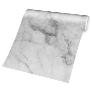 Papier peint intissé Marbre blanc Papier peint - Blanc - 432 x 290 cm