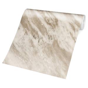 Papier peint intissé Marbre palissandre Papier peint - Beige - 384 x 255 cm