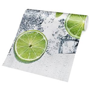 Vliestapete Erfrischende Limette Vliespapier - Weiß - 384 x 255 cm