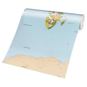 Vliestapete Politische Weltkarte Vliespapier - Mehrfarbig - 384 x 255 cm