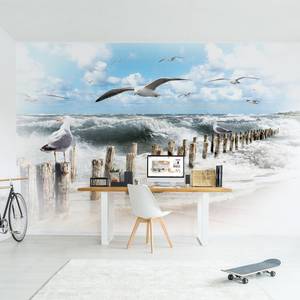 Vliesbehang No.YK3 Wadden Sylt vliespapier - blauw - 384 x 255 cm