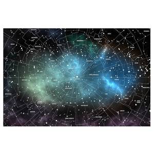 Vliestapete Karte Galaxienebel Vliespapier - Schwarz - 432 x 290 cm