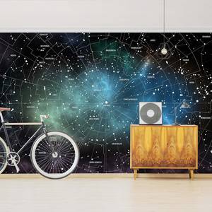 Vliesbehang Kaart Melkwegnevel vliespapier - zwart - 384 x 255 cm