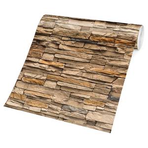 Vliesbehang Andalusia Stonewall vliespapier - bruin - 384 x 255 cm