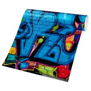 Vliesbehang Colours of Graffiti vliespapier - blauw - 432 x 290 cm