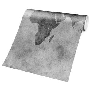 Fotomurale Cartina del mondo vintage II Tessuto non tessuto - Nero / Bianco - 432 x 290 cm