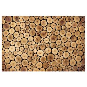 Vliesbehang Homey Firewood vliespapier - bruin - 432 x 290 cm