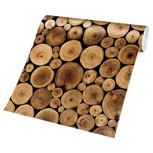 Vliesbehang Homey Firewood vliespapier - bruin - 432 x 290 cm