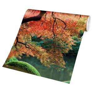Vliesbehang Japanse Tuin vliespapier - rood - 384 x 255 cm